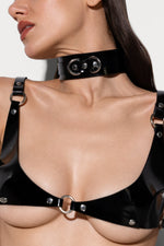 Bonny Lacquer Collar in Black