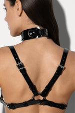 Bonny Lacquer Collar in Black
